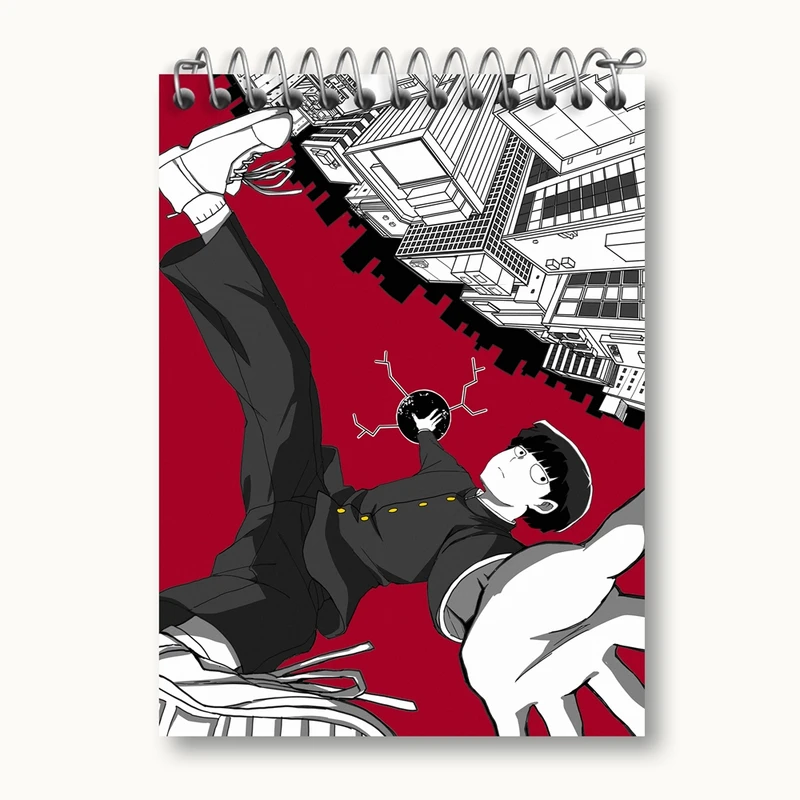 دفتر یادداشت 50 برگ خندالو مدل شییکو انیمه موب سایکو Mob Psycho 100 کد 24499