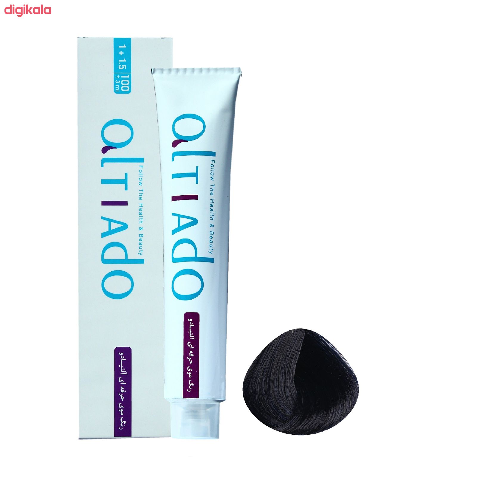 خرید اینترنتی با تخفیف ویژه کیت رنگ مو آلتیادو شماره 2.01 حجم 100 میلی لیتر رنگ مشكي پر كلاغي مجموعه 2 عددی
