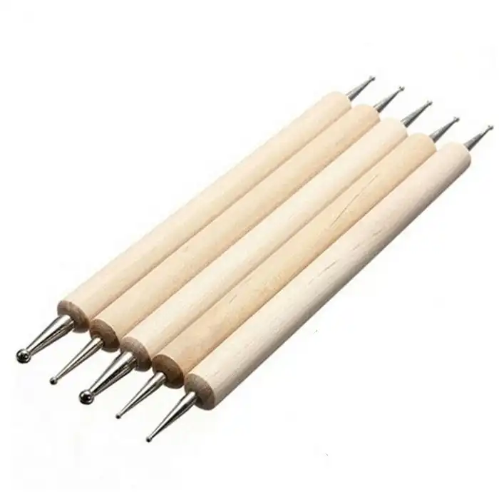 ابزار سفالگری به گز مدل داتینگ نقطه کوبی مجموعه 5 عددی