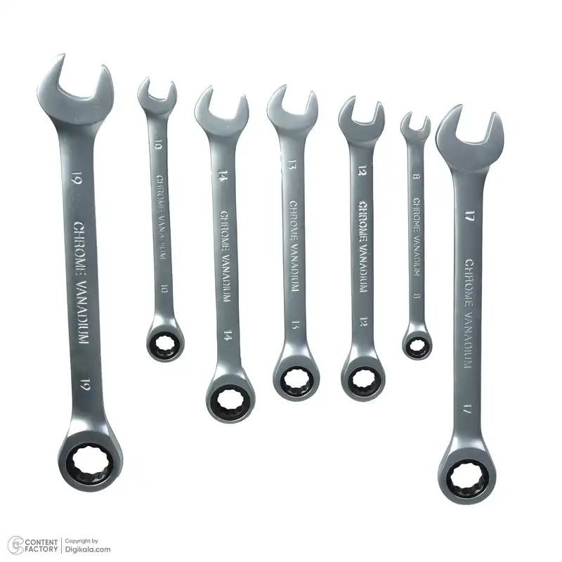 آچار یکسر تخت و یکسر رینگی اینتکرو  مدل IRN7 مجموعه 7 عددی