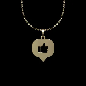 گردنبند طلا 18 عیار زنانه مدوپد مدل لایک کد N2-1-1266