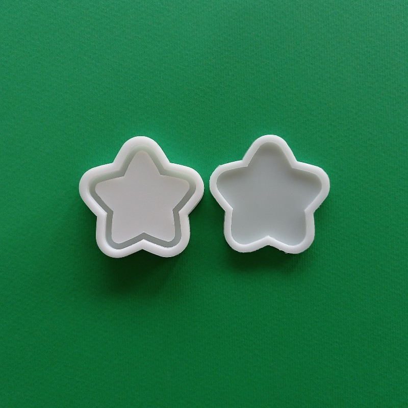 قالب رزین مدل جاکلیدی آکواریومی طرح ستاره بسته 2 عددی