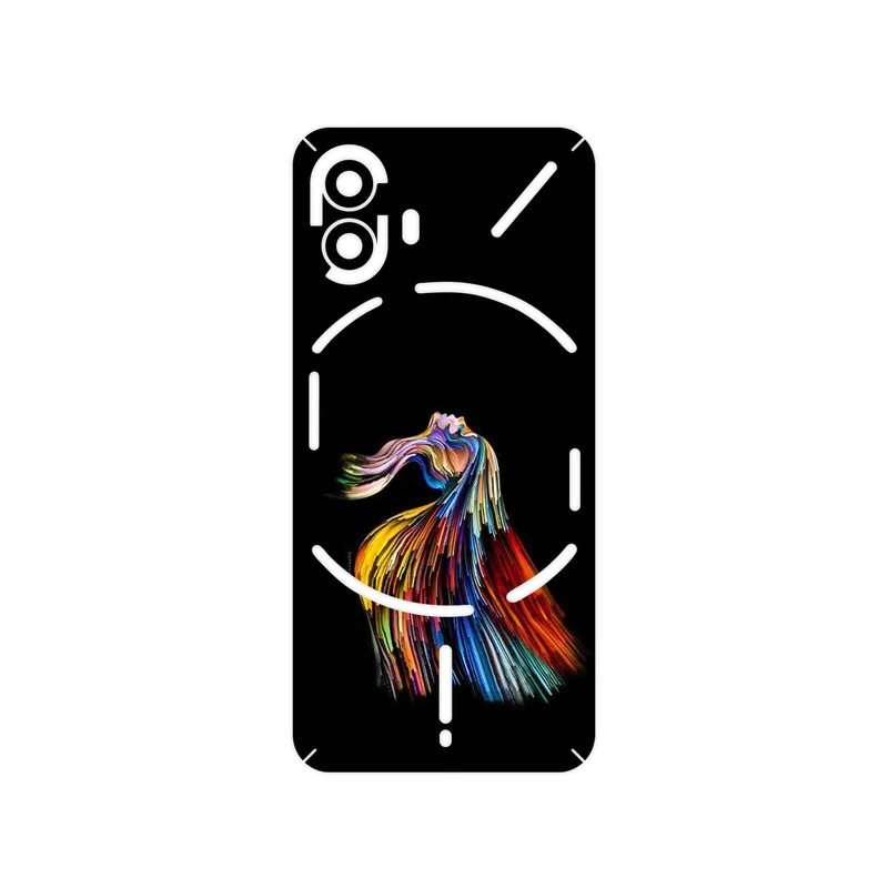 برچسب پوششی ماهوت مدل Rainbow Hair Digital Art مناسب برای گوشی موبایل ناتینگ Phone 2