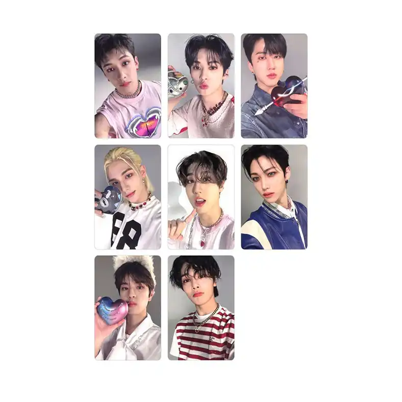 استیکر کارت مدل PH-472 طرح فتوکارت استری کیدز straykids بسته 8 عددی