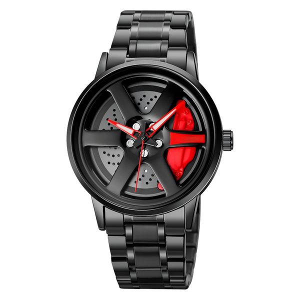 ساعت مچی عقربهای کوارتز مردانه مدل اسپرت صفحه رینگ چرخان کد B