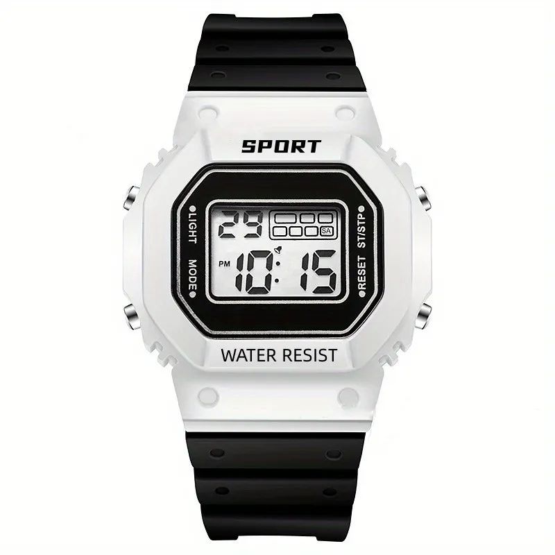 ساعت مچی دیجیتال مدل  کرنوگراف بند سیلیکونی کد 5