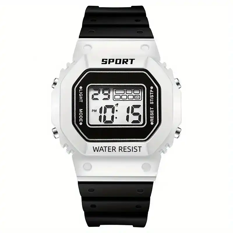 ساعت مچی دیجیتال مدل کرنوگراف بند سیلیکونی کد 5