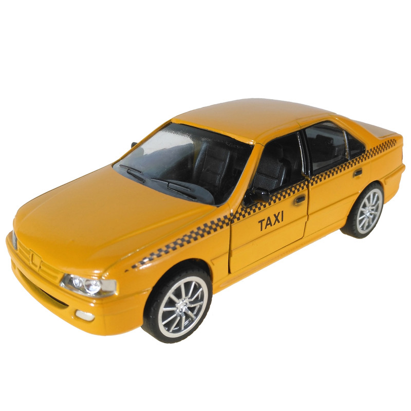 ماکت ماشین مدل پژو پارس تاکسی زرد