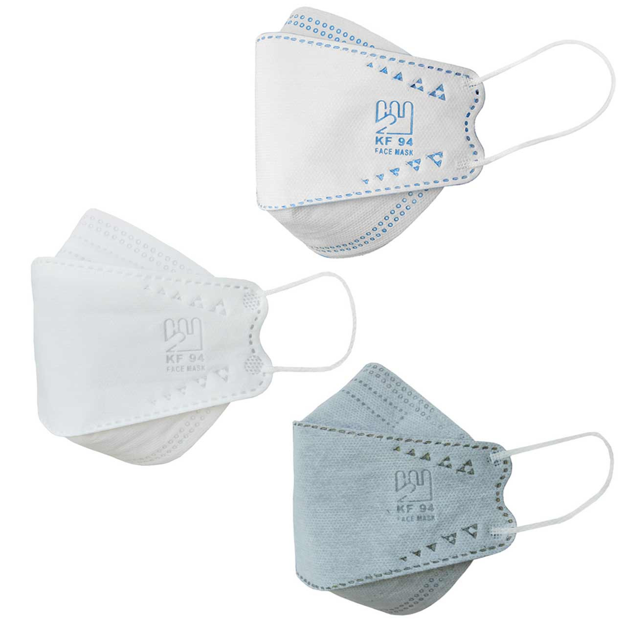 ماسک تنفسی بهسا مدل سه بعدی 3D-BSA-09-BlWwGr بسته 9 عددی