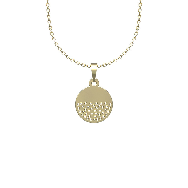 گردنبند طلا 18 عیار زنانه مدوپد مدل هندسی کد TT2-1-1113