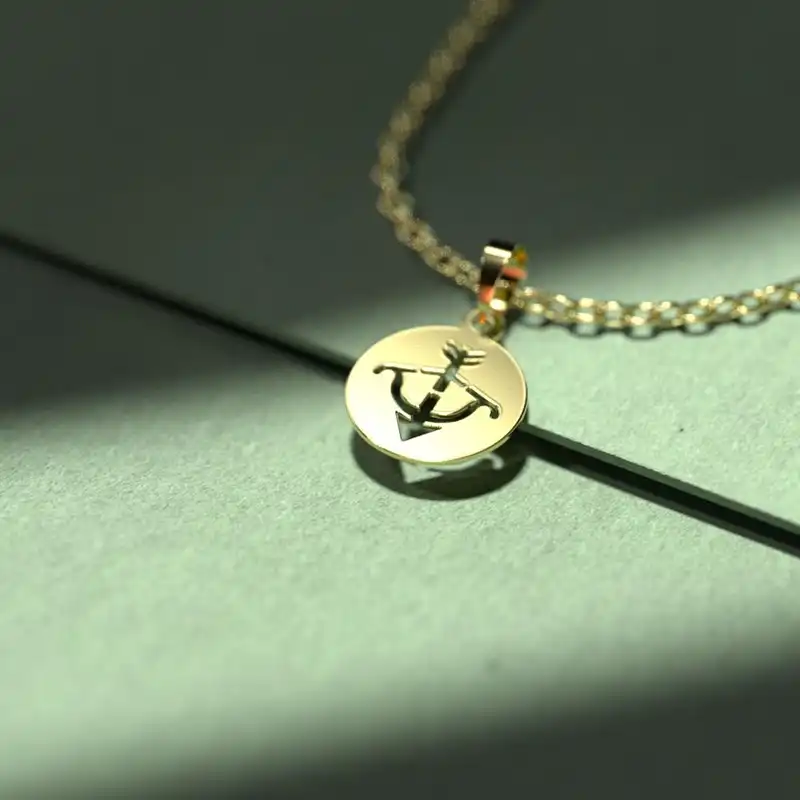 گردنبند طلا 18 عیار زنانه مدوپد مدل نماد ماه آذر کد HG2-1-1005