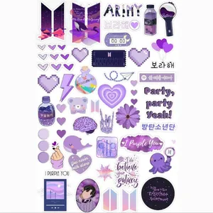 استیکر لپ تاپ طرح bts مجموعه 43 عددی
