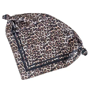 روسری زنانه مدل مینی اسکارف ابریشم پلنگی مجلسی کد 77