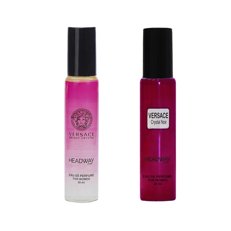 عطر جیبی زنانه هدوی استوری مدل ورساچه برایت کریستال و ورساچه کریستال نویر حجم 30 میلی لیتر مجموعه 2 عددی