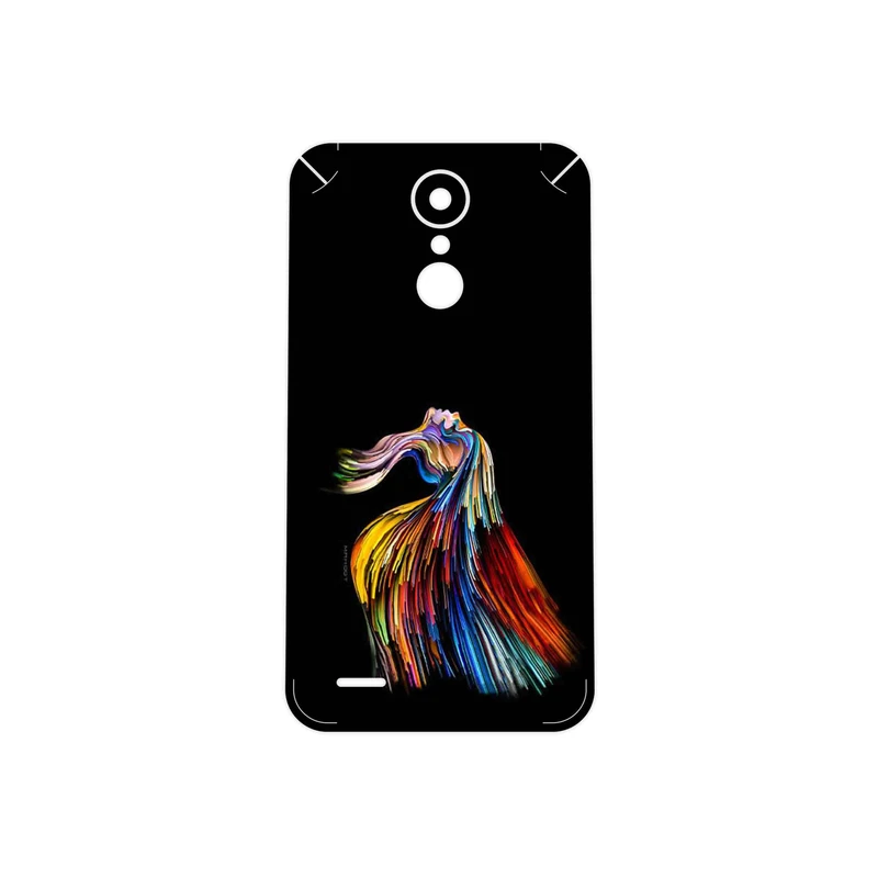 برچسب پوششی ماهوت مدل Rainbow Hair Digital Art مناسب برای گوشی موبایل ال جی K10 2017