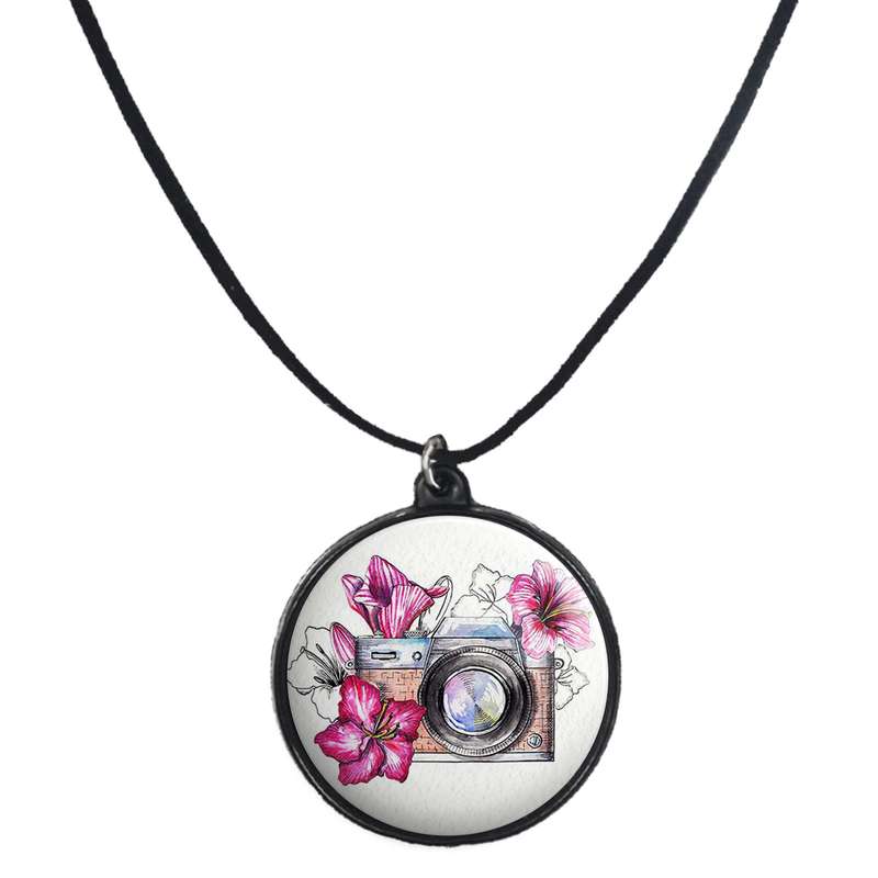 گردنبند پرمانه طرح عکاس کد pmb.5150مدل دو طرفه