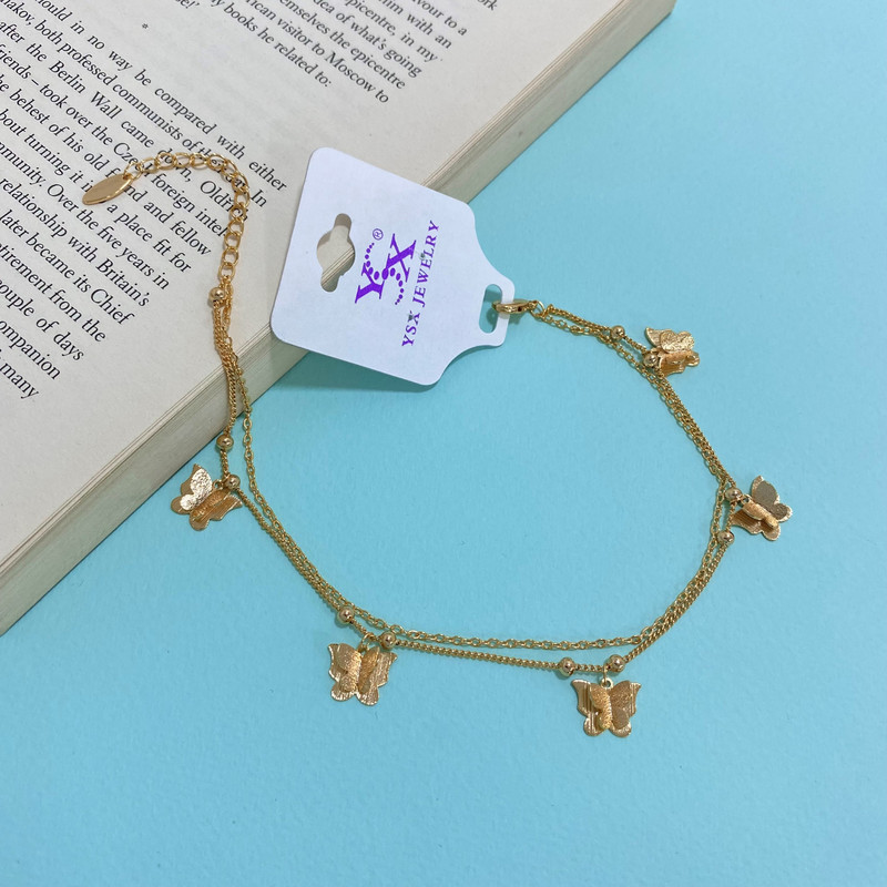 پابند زنانه وای اس ایکس مدل پروانه کد A3325 پابند زنانه وای اس ایکس مدل پروانه کد A3325