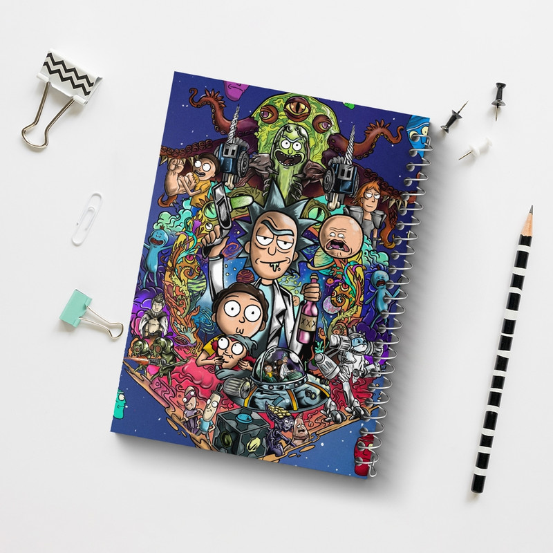 دفتر مشق 50 برگ خندالو طرح ریک و مورتی (Rick and Morty) کد F537