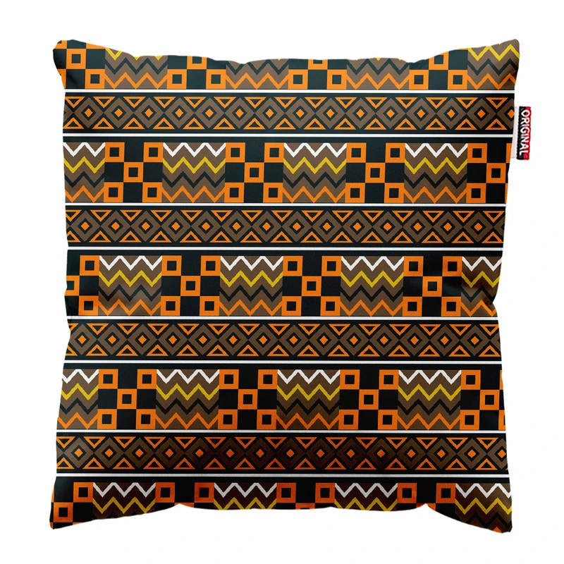 کوسن پاد آفرین مدل سنتی طرح گلیم فرش کد PK402071 سایز 40*40 سانتی متر