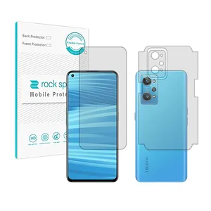 Rockspace HyGEL model clear screen protector suitable for Realme GT2 mobile phone along with the phone back protector