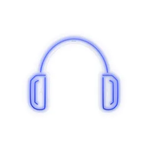 چراغ دیواری نئون دیزاین طرح Headphone_BL