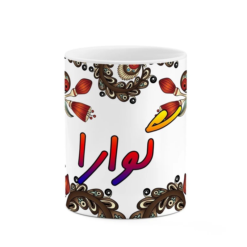 ماگ کاکتی مدل اسم گوارا طرح سنتی گل و بته کد mgh46842