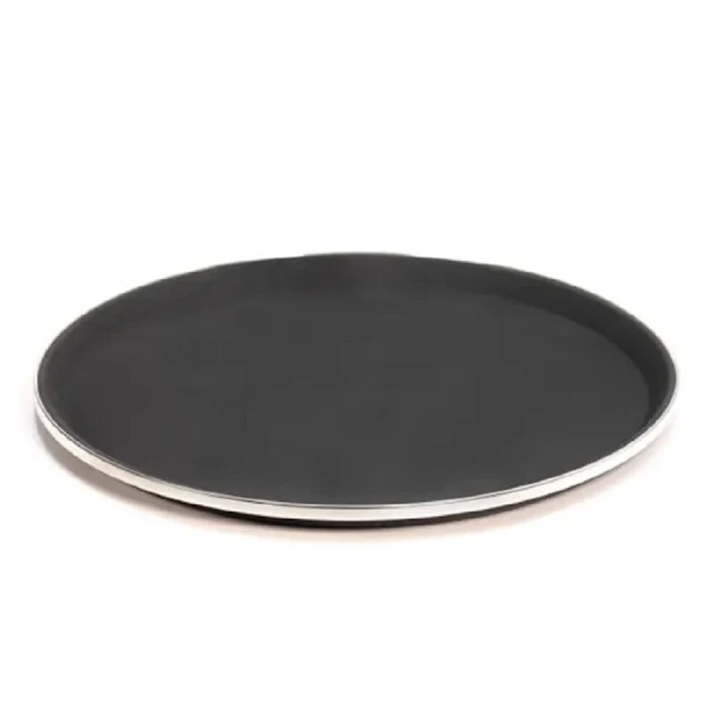 سینی بدون دسته مدل استپ دار لبه استیل سایز 40*40 سانتی متر