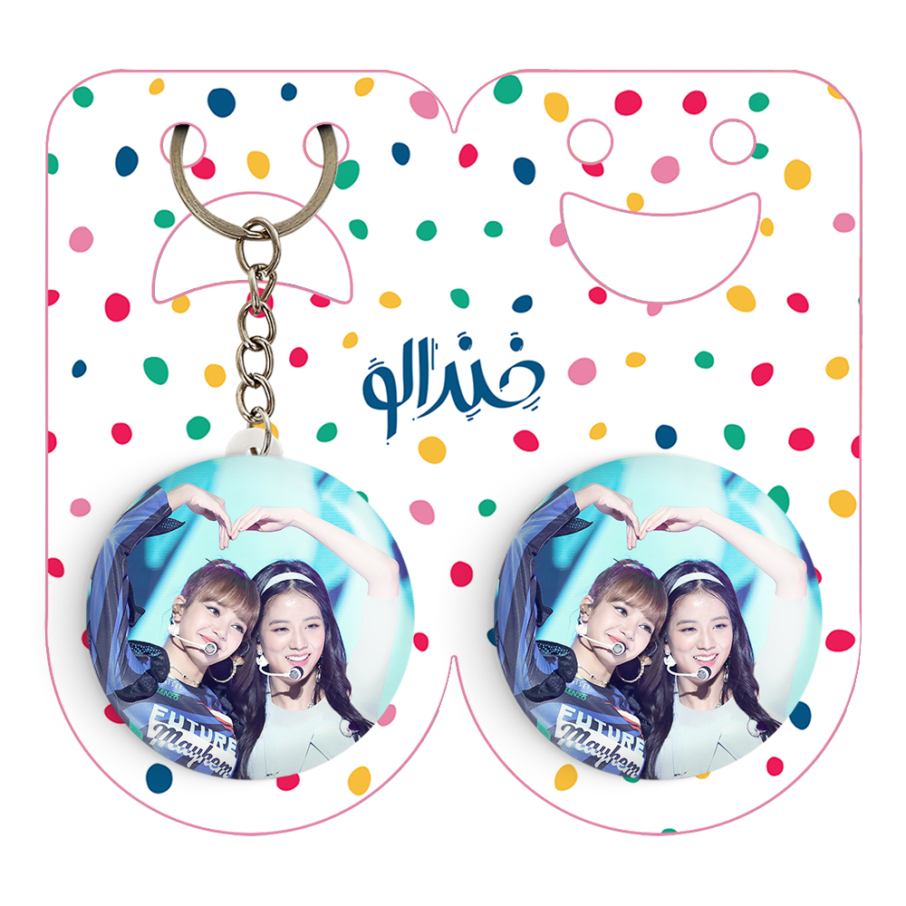 پیکسل خندالو مدل گروه بلک پینک کد 14459 به همراه جاکلیدی