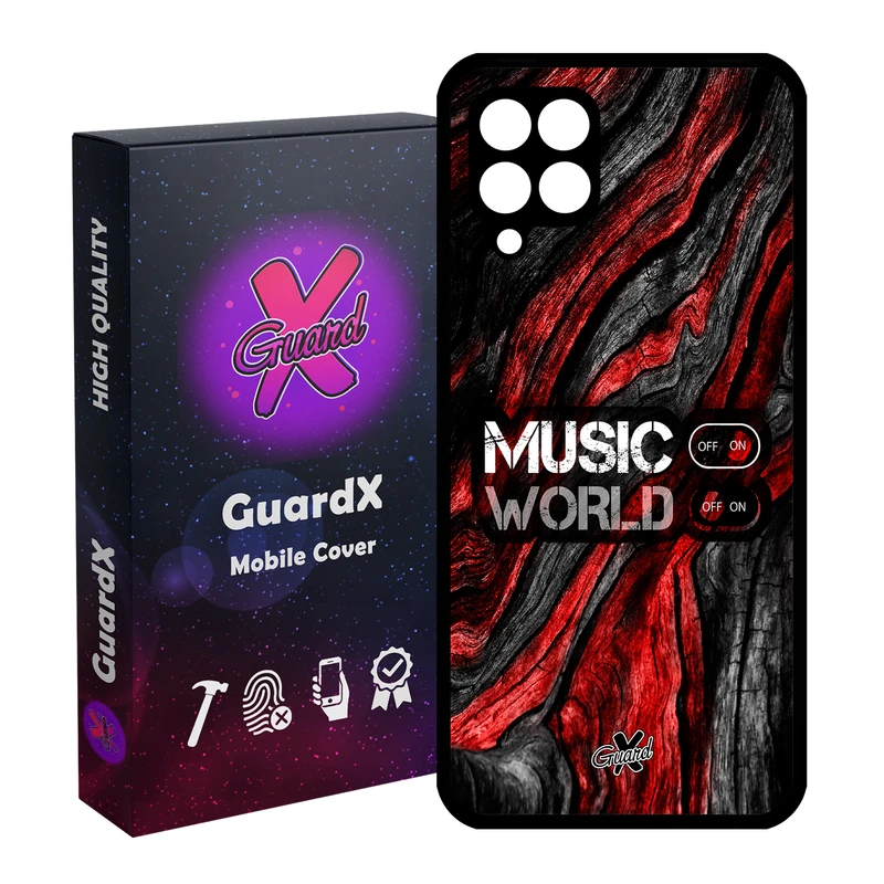 کاور گارد ایکس طرح Music مدل Glass10160 مناسب برای گوشی موبایل سامسونگ Galaxy A12