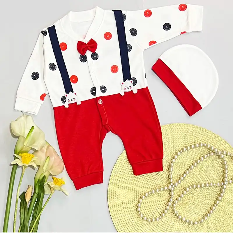 ست سرهمی و کلاه نوزادی مدل Dok-Ge-Che مجموعه دو عددی