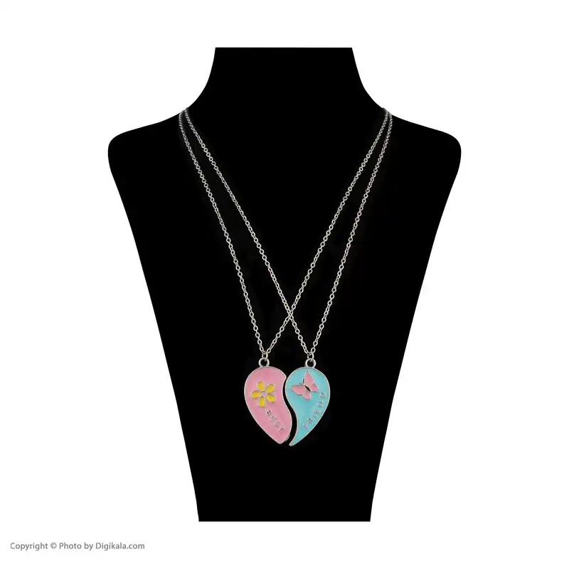 گردنبند دخترانه مدل Best friends کد 52 بسته 2 عددی