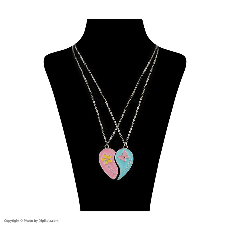 گردنبند دخترانه مدل Best friends کد 52 بسته 2 عددی