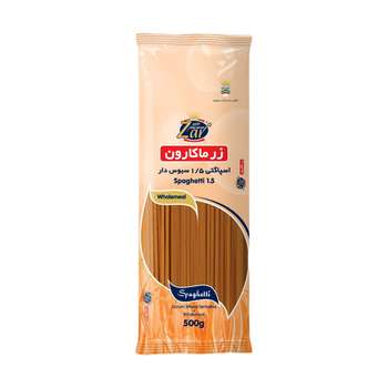 اسپاگتی قطر 1.5 سبوس دار زر ماکارون وزن 500 گرم