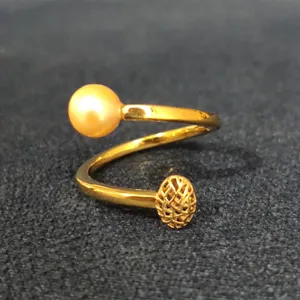 انگشتر طلا 18 عیار زنانه قیراط طرح بیضی کد GH227