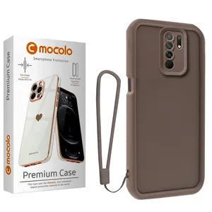 کاور موکولو مدل Silicone puffer Strap مناسب برای گوشی موبایل شیائومی Redmi 9/ Redmi 9 prime به همراه بند آویز