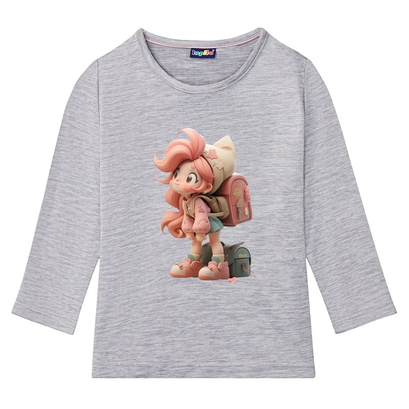 تی شرت آستین بلند دخترانه لوپیلو مدل دختر کوچولو