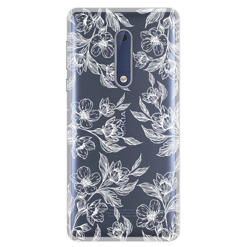 کاور مگافون طرح گل مدل C50-W مناسب برای گوشی موبایل نوکیا 5