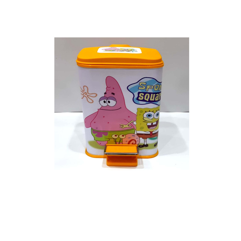 سطل زباله پدالی کودک مدل باب اسفنجی