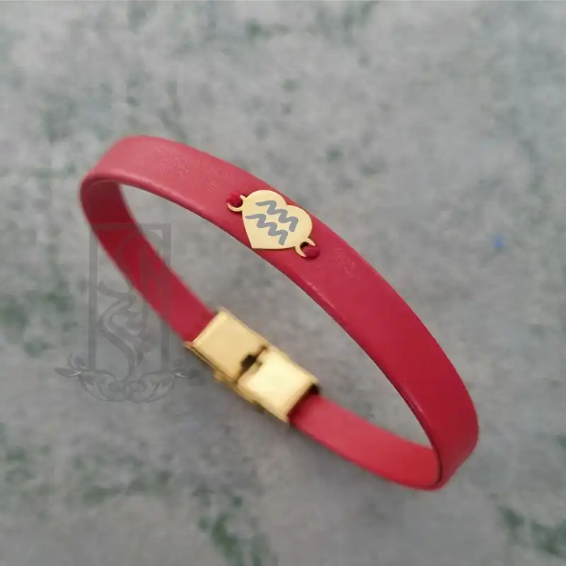 دستبند طلا 18 عیار زنانه لیردا مدل نماد ماه تولد بهمن