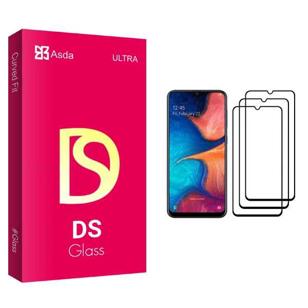 محافظ صفحه نمایش آسدا مدل DS مناسب برای گوشی موبایل سامسونگ Galaxy A20 بسته سه عددی