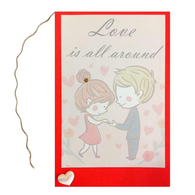 کارت پستال طرح عاشقانه رمانتیک کد kam.ra مجموعه 4 عددی
