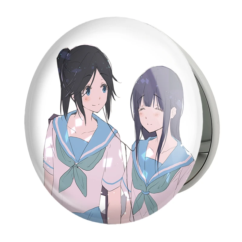 آینه جیبی خندالو طرح کاساکی و میزور انیمه لیز و پرنده آبی مدل تاشو کد 23826 