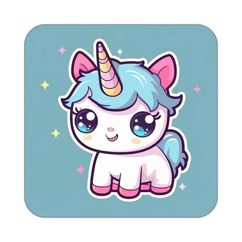 زیر لیوانی کاکتی طرح اسب تک شاخ و یونیکورن مدل mp29626