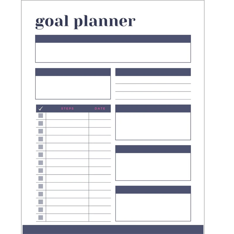 کاغد یادداشت A5 مدل Goal planner کد 948 بسته 20 عددی