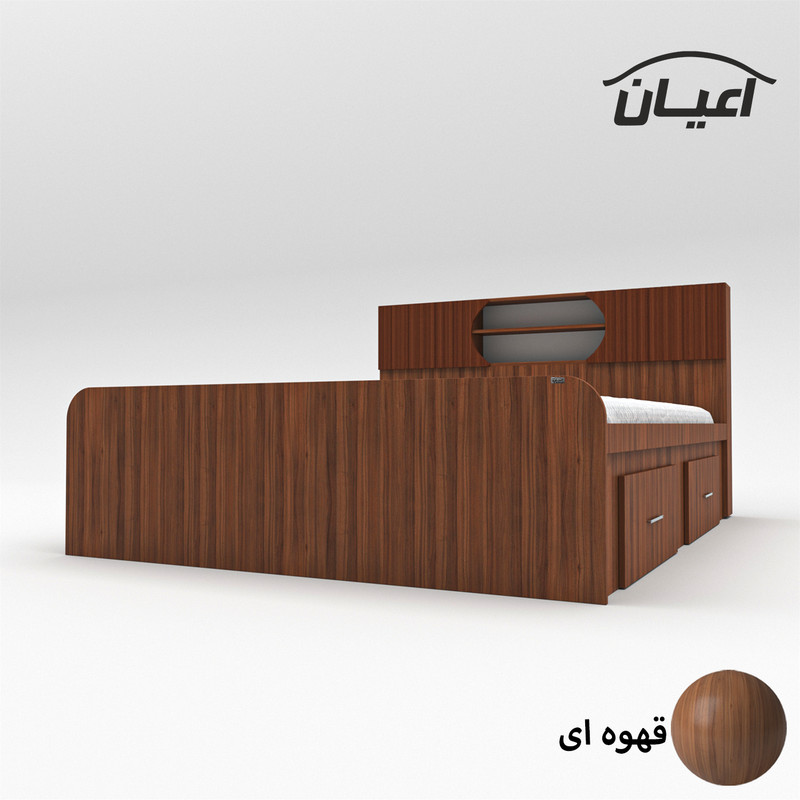 تخت خواب دونفره اعیان مدل FH515 سایز 160x200 سانتی متر