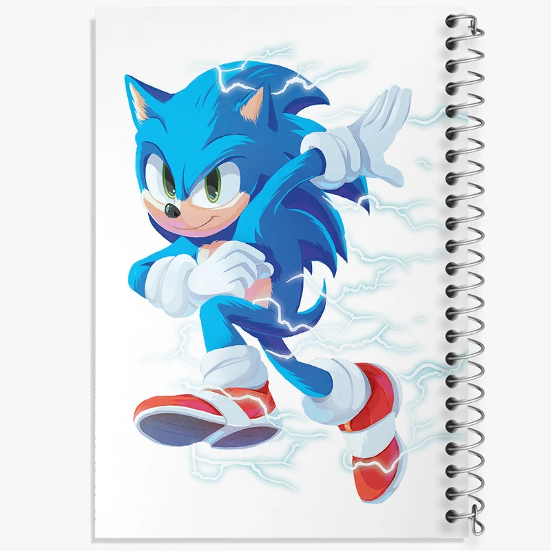 دفتر ژورنال نویسی 50 برگ خندالو مدل نقطه ای طرح سونیک (Sonic) کد 37011