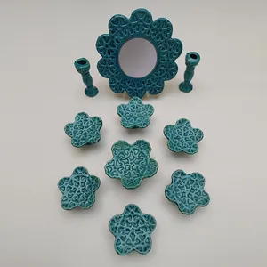 مجموعه ظروف هفت سین 10 پارچه مدل دلیجان کد HS-013