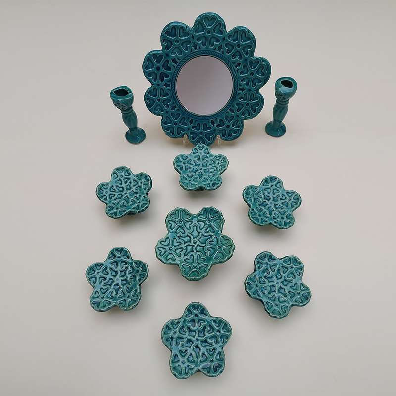   مجموعه ظروف هفت سین 10 پارچه مدل دلیجان کد HS-013