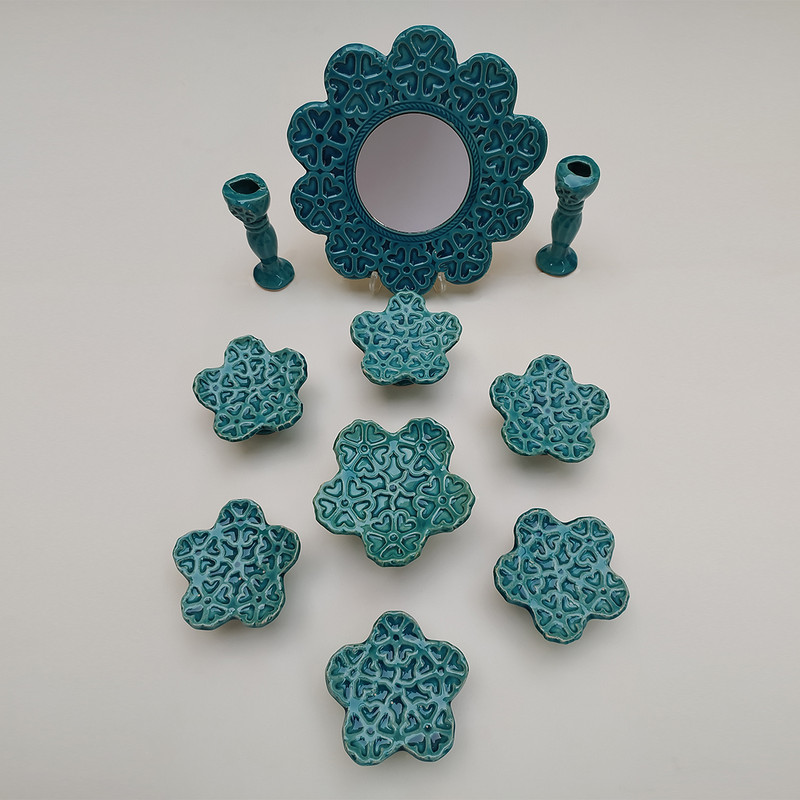   مجموعه ظروف هفت سین 10 پارچه مدل دلیجان کد HS-013