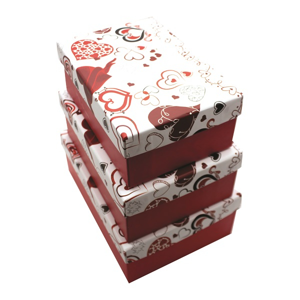 جعبه هدیه مدل قلبی کد j100 مجموعه ۳ عددی 